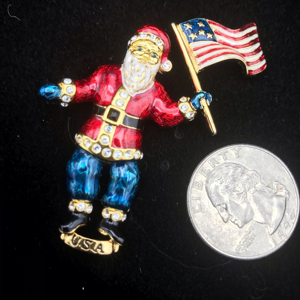 “American Santa” Pin — by Christopher Radko